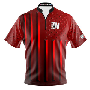 Signature Red American Flag Bowling Jersey