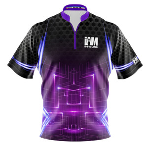 Signature Purple Neon Matrix Bowling Jersey