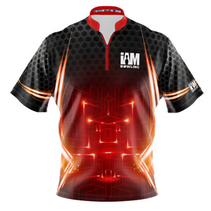 Signature Red Neon Matrix Bowling Jersey