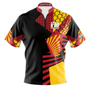 Express Red & Yellow Fusion Bowling Jersey