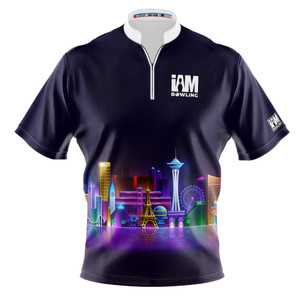 Express Neon Vegas Skyline Bowling Jersey