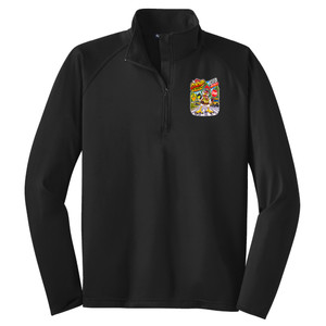 Misfit Universe Coop the Chicken Men's 1/2 Zip Pullover Jacket