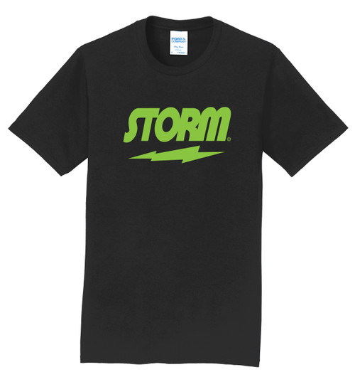 Black t shirt with green logo Clearance