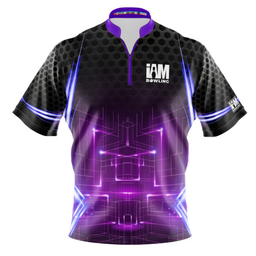 Signature Purple Neon Matrix Bowling Jersey

