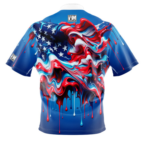Express Old Glory Paint Drip Bowling Jersey