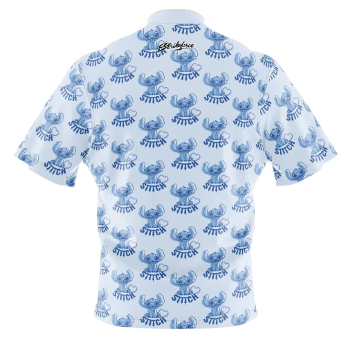 Express Disney Stitch Blue Pattern Bowling Jersey