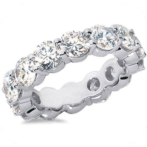 9 carat Round DIAMOND PLATINUM Band ETERNITY RING  0.75 ct each GIA F VS