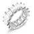 9.35 carat Emerald cut Diamond Ring Platinum Band 19 x 1/2 ct each D-F VVS GIA