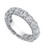 7.50 ct ASSCHER cut DIAMOND ETERNITY BAND platinum RING size 5.5, GIA E-F IF/VS