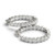 9.60 carat Round cut Diamond 14k White Gold HOOP Earring 32 x 0.30 ct 1 inch