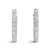 9.60 carat Round cut Diamond 14k White Gold HOOP Earring 32 x 0.30 ct 1 inch