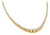15 ct Round Graduate Diamond 4 prong Tennis Necklace 14k Yellow gold G-H, SI1