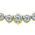 9.4 carat Round Diamond Graduated Tennis Necklace 14k Yellow Gold, Half Bezel