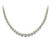 9.4 carat Round Diamond Graduated Tennis Necklace 14k Yellow Gold, Half Bezel