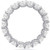 3 ct Round Diamond Eternity Ring Platinum Band  0.15 ct each "U" shape F VS1