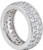 4.35 carat total Round Diamond Ring Eternity Wedding Band 14k White Gold, Size 8