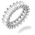 12.22 ct Emerald Cut PLATINUM DIAMOND BAND ETERNITY RING G color VVS/VS size 7.5