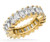 5.75 ct Emerald cut DIAMOND ETERNITY Ring 14k Gold Band Sz 6, 23 x 0.25 ct each
