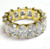 6.80 carat Radiant Cut Diamond 14k Yellow Gold Eternity Band 0.40 ct each G VS