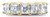 4.40 carat ASSCHER Cut DIAMOND ETERNITY Band 14K Yellow Gold Ring 22 x 0.20 ct