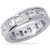 4.62 ct Brilliant PRINCESS & BAGUETTE DIAMOND ETERNITY PLATINUM BAND VS2