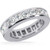 5.15 ct Brilliant Princess cut DIAMOND Ring Platinum Eternity Band F-G, VS/SI1