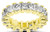 5.25 ct total PRINCESS Cut DIAMOND Wedding Band ETERNITY Ring 18k Yellow Gold