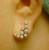18k White Gold Earrings 2 carat Round Diamonds, F color VS/SI1 clarity