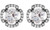 1.20 carat total Round cut brilliant Diamond Stud Earrings 14K Gold G color SI1