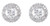 1.32 carat total Round cut Diamond Stud Earrings 14K White Gold, F-G SI1