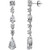2.80 ct Pear & Round cut Diamond Chandelier Earrings F-G SI1, 14k White Gold