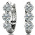 1.56 ct Round cut Diamond Hoop 14k White Gold Earrings, 0.26 ct each H-I SI1