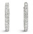 5.50 carat Round cut Diamond 14k White Gold Hoop Earring 22 x 0.25 ct 0.60 inch