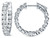 9.10 carat total Round Diamond 14k White Gold Hoop Earrings 1.5 inch 50 x .18 ct