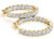 6.00 carat Round cut Diamond 14k Yellow Gold Hoop Earring 20 x 0.30 ct 0.60 inch