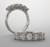 2.50 carat Round Diamond Ring Wedding 18k Gold Band LUCIDA style G SI1, 5 x 0.50