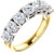 2.45 carat 7 Round Diamond 14k Two tone Gold Ring Wedding Band 0.35 ct each