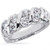 2.50 carat Round cut Diamond Wedding 14K Ring Anniversary Band 10 x 1/4 ct each