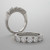 1.50 carat Round Diamond Wedding Band 14K White Gold Ring 5 x .30 ct GIA E-F VVS