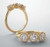 1.05 carat 3 Stone Round cut Diamond GIA G VVS2 Wedding Ring 14k Yellow Gold