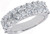 2 carat 2 row Round Diamond Wedding Ring Anniversary 14k White Gold Band, F VS