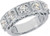 1.25 ct 5 Round Diamond Deco Style Wedding Ring 14k White Gold Anniversary Band