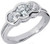 1 carat 3 Round DIAMOND Half Bezel set Band Anniversary Ring 0.50 ct center