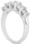 1.30 ct 5 Round Diamond Wedding "U" shape Band Anniversary 14K White Gold Ring