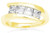 1.60 ct, 4 Brilliant Princess Diamond Band Wedding 14k Yellow Gold Ring VS/SI1