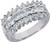 2.46 carat Princess & Round Diamond Ring 14K White Gold Anniversary Band F VS