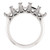 2.50 carat Asscher cut Diamond GIA D VS2 5 x 0.50 ct Wedding Ring 14k White Gold