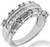1.86 carat Princess, Bagt & Round cut Diamond Ring Wedding Band 14k White Gold