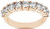 9 Round DIAMOND WEDDING RING Anniversary 14k Rose Gold Band 0.45 carat total
