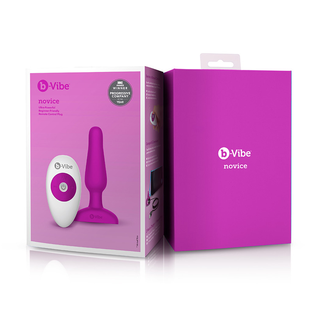 b-Vibe Novice Remote Control Vibrating Plug - 3D Box #2